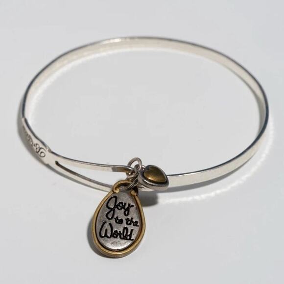 Brighton Art & Soul "Joy to the World" Charm Silver Plated Bangle‎ Bracel… - Picture 9 of 9